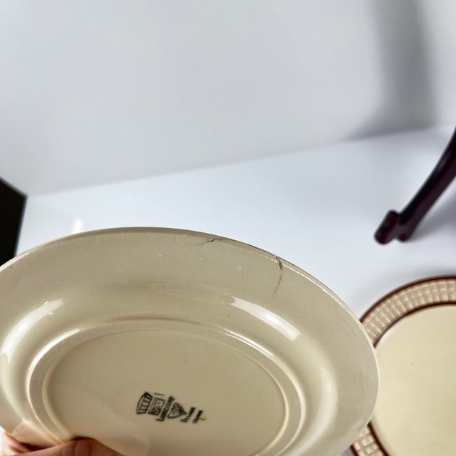 Beige Colmar Dessert Plates from Longchamp, 1930s, Set of 6 For Sale - Image 8 of 14
