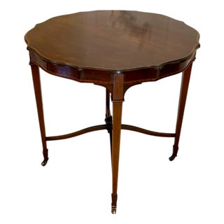 Antique Edwardian Satinwood-Inlaid Centre/Lamp Table, 1900 For Sale