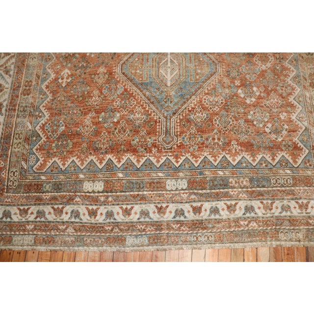 Early 20th Century Zabihi Collection Tribal Antique Shiraz Room Size Rug - 7'5" x 10'5" For Sale - Image 5 of 12