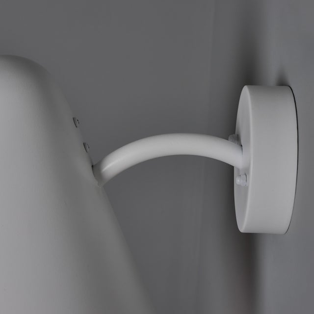 Mid-Century Modern 'ZuZu' White Painted Brass Wall Sconce in the Style of Jacques Biny For Sale - Image 16 of 18