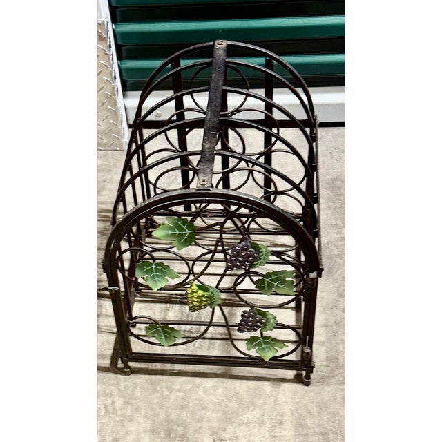 Mid 20th Century Wrought Iron 9-Bottle Wine Holder For Sale - Image 6 of 6