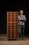Vintage wooden parts cabinet on a steel base with wheels. This piece features 102 drawers of almost uniform size (51...