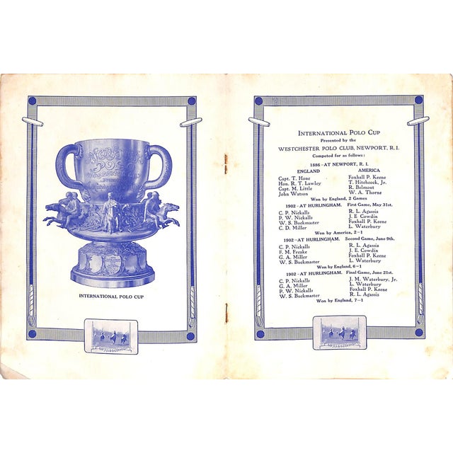 1910s Meadow Brook International Polo Programme 1913 For Sale - Image 5 of 7