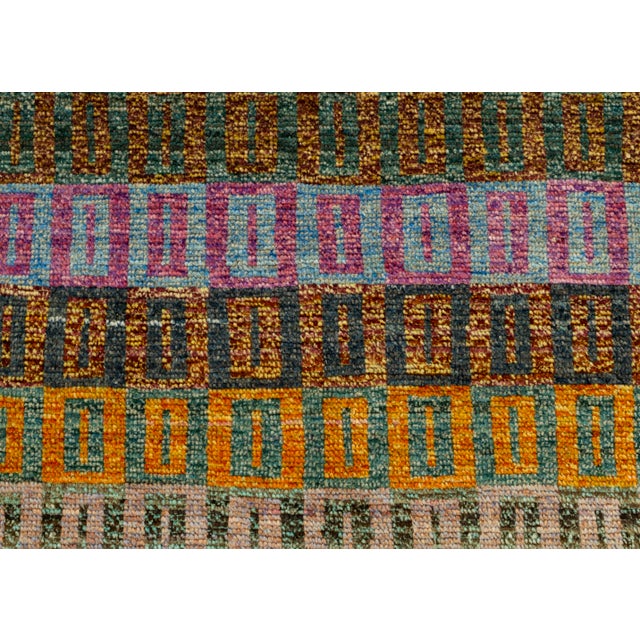 Turkish Modern Handmade Rug 4' x 5'8" #17458 For Sale In Houston - Image 6 of 8