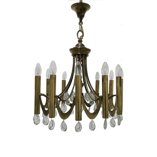 Brass Chandelier by Gaetano Sciolari, 1960s For Sale - Image 13 of 13
