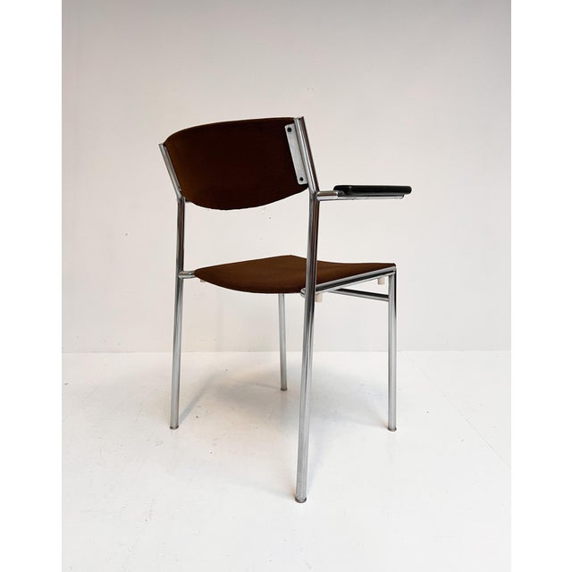 Rust Brown Stackable Chairs by Gijs Van Der Sluis, 1970s, Set of 6 For Sale - Image 9 of 18