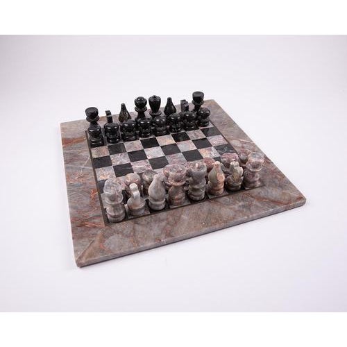Mid-Century Marble Chess Set with Box For Sale - Image 12 of 13