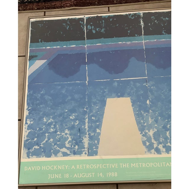1980s David Hockney Vintage “Day Pool With Blues" Exhibition Poster 1988 For Sale - Image 5 of 5