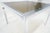 Flip Top 40" Square Crome Base Smoked Glass Top Dining Table 84" Extended Clean! For Sale - Image 9 of 18