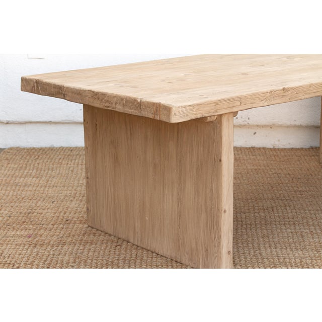 The Marseille, 96" Long Reclaimed Wood Pedestal Table For Sale - Image 4 of 13