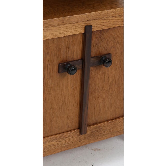 Wood Dutch Art Deco Hague School Oak Tea Cabinet by J.C.Le Cointre, 1920s For Sale - Image 7 of 11