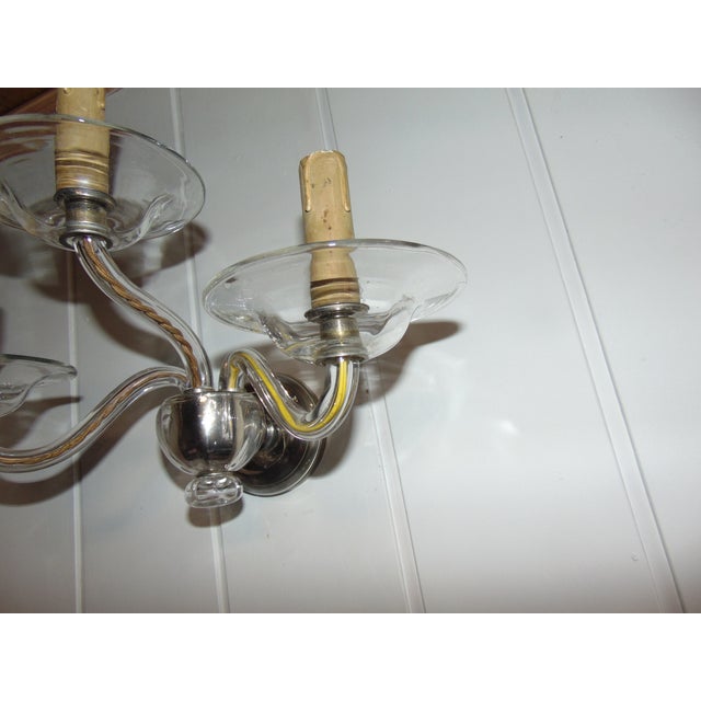Glass Triple Wall Lamp, 1890s For Sale - Image 4 of 14