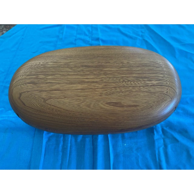 Mid-Century Modern Dean Santer Oval Wood Jewelry Trinket Box For Sale - Image 3 of 5