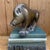 Art Nouveau 1950s Wild Boar Bronze Sculpture Razor Back Boar For Sale - Image 3 of 11