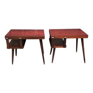 Marlite Midcentury 2-Tier Nightstands / End Tables For Sale