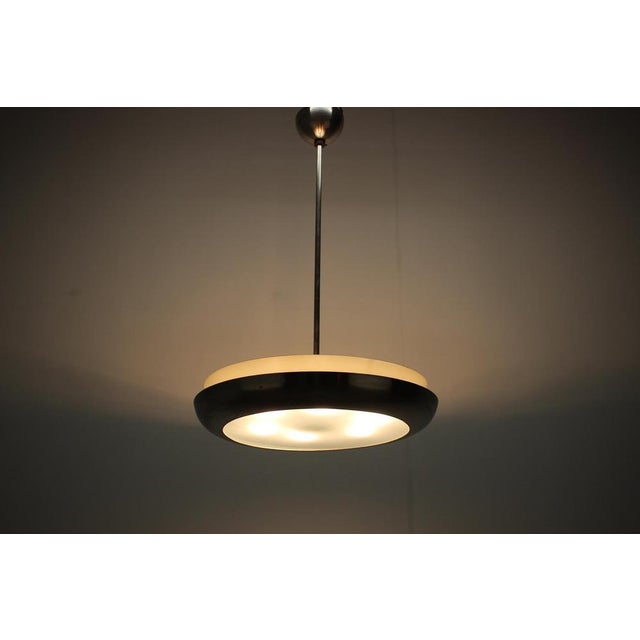 Art Deco UFO Pendant Light by Josef Hůrka for Napako, 1930s For Sale - Image 12 of 17
