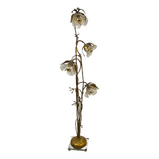 Murano Glass Floral Floor Light from Poliarte, Italy, 1960s For Sale