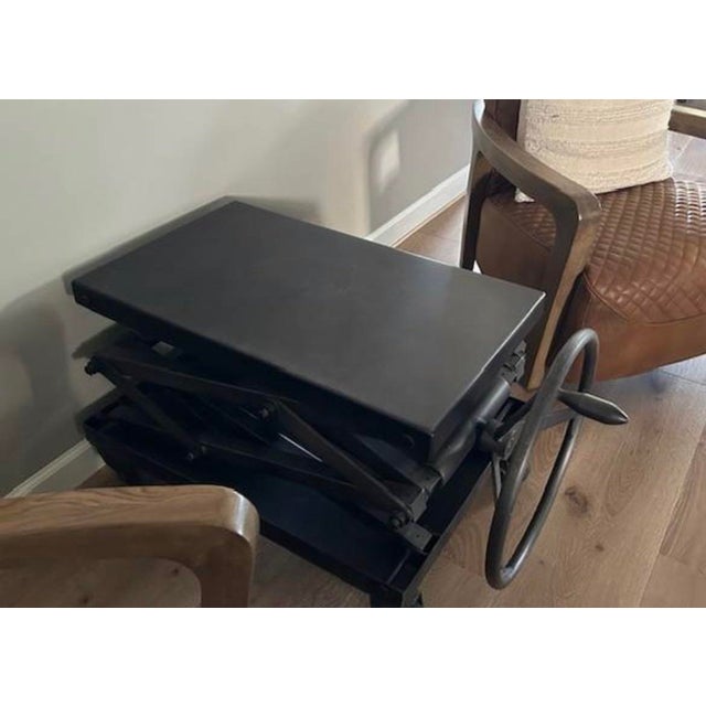 Restoration Hardware Scissor Lift Table Chairish