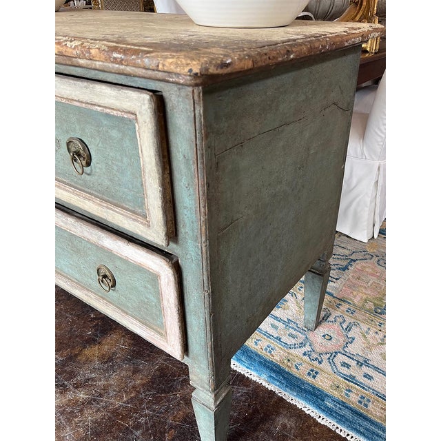 18th Century Swedish Gustavian Painted Chest of Drawers For Sale In New Orleans - Image 6 of 12