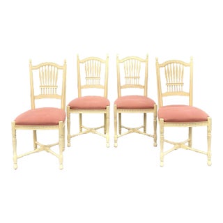 Ethan Allen Legacy Wheat Back Dining Chairs - Set of 4 For Sale