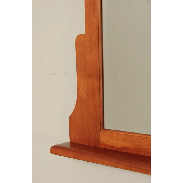 Brown Stuart David Solid Cherry Frame Wall Mirror For Sale - Image 8 of 12