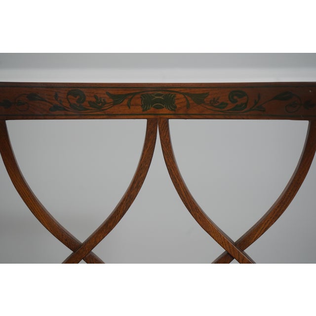 Adams Paint Decorated Cane Seat W. Cushion Armchair For Sale - Image 10 of 18