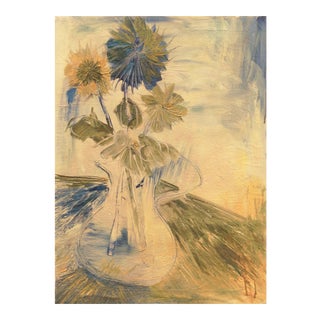 'Still Life of Flowers in a Jug' by Frank Gebhart, Post-Impressionist Still Life For Sale