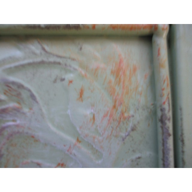 1960s Vintage French Country Romantic Green Metal With Roses Magazine Rack For Sale In Columbia, SC - Image 6 of 8