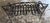 Vintage French Provincial Style Wrought Iron Garden Bench in Glossy Black For Sale - Image 9 of 9