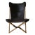 Modern Tripolina Folding Chair in Oak, Leather & Brass For Sale