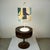 This rare and charming austrian mid century table lamp features a white lacquered metal tulip base and beautiful brass...