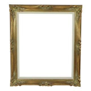 Large Baroque Style Frame in Wood and Plaster For Sale