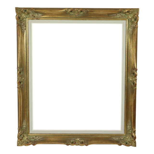 Large Baroque Style Frame in Wood and Plaster For Sale