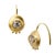 Solitaire Diamond Disc Gold Hook Earrings, Pair For Sale - Image 4 of 8