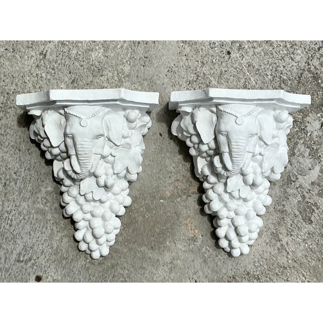 Vintage Boho Elephant Brackets - A Pair For Sale - Image 4 of 6