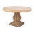 Stone Composite Circular Garden Table, with fluted stem above square base. 29" H x 47.25" Diameter. Provenance: From an...