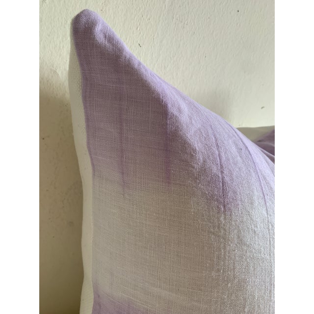 Hand Tie Dyed Linen Pillowcase For Sale - Image 4 of 6