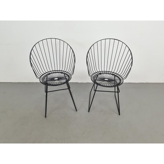 Wire Chair by Cees Braakman for Pastoe, 1950s, Set of 2 For Sale - Image 11 of 16