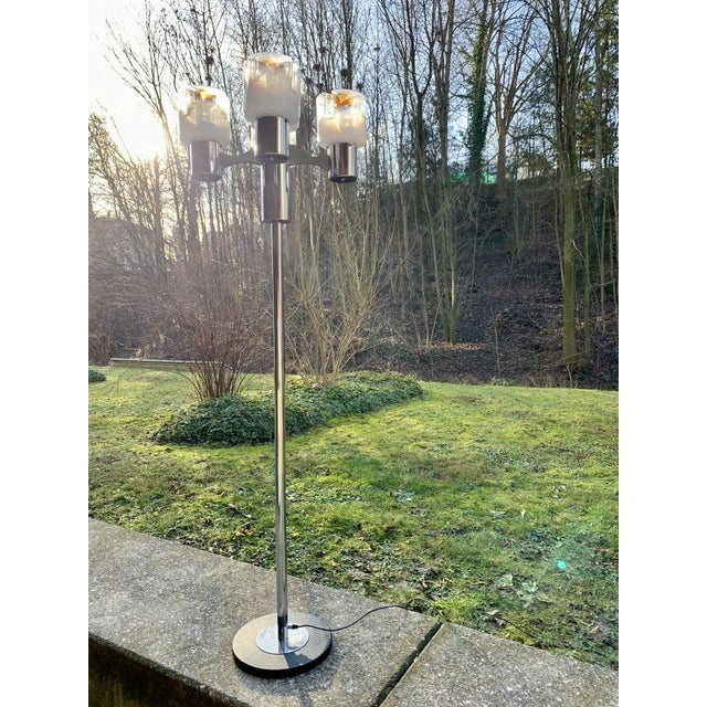 AVMazzega Brutalist Floor Lamp by Gaetano Sciolari for Nason Mazzega, 1960s For Sale - Image 4 of 18