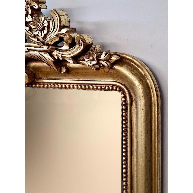 French Louis Philippe-Style Giltwood Mirror For Sale In San Francisco - Image 6 of 9