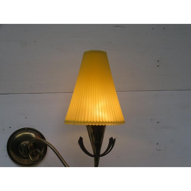 Metal Vintage Wall Lamp in Brass, 1950s For Sale - Image 7 of 18
