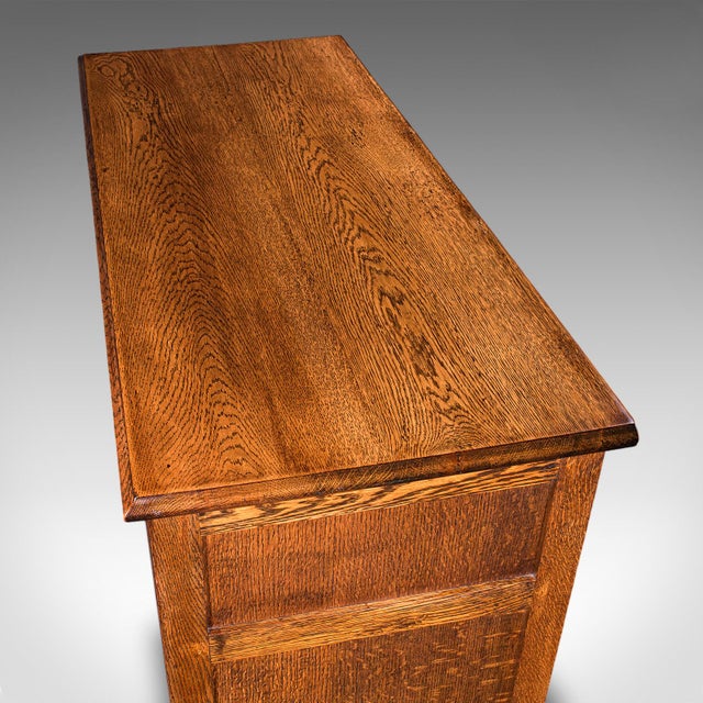 Brown Antique Dining Cabinet, English Oak, Sideboard, Drinks Cupboard, Edwardian, 1910 For Sale - Image 8 of 12