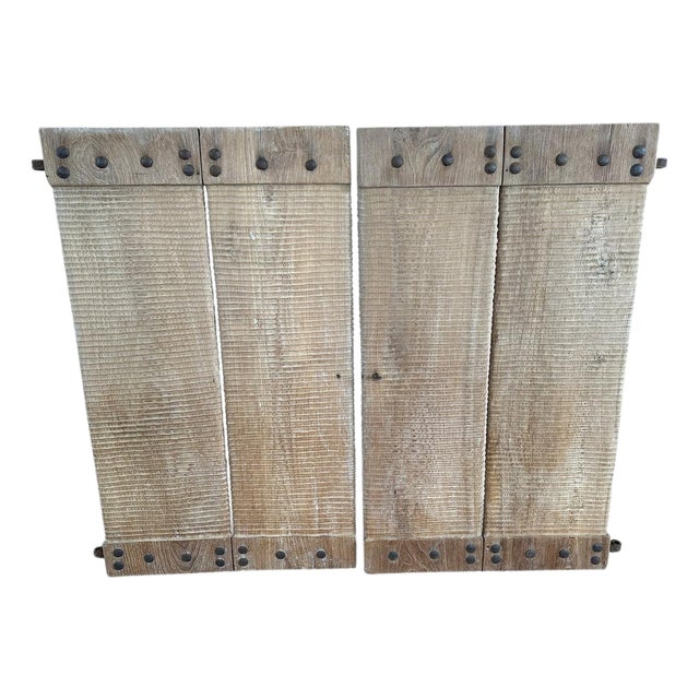 1900s Andrianna Shamaris Century Old Shutters or Wall Hanging For Sale