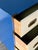 1970s Vintage Blue & White Lacquered Campaign Chest of Drawers For Sale - Image 15 of 17
