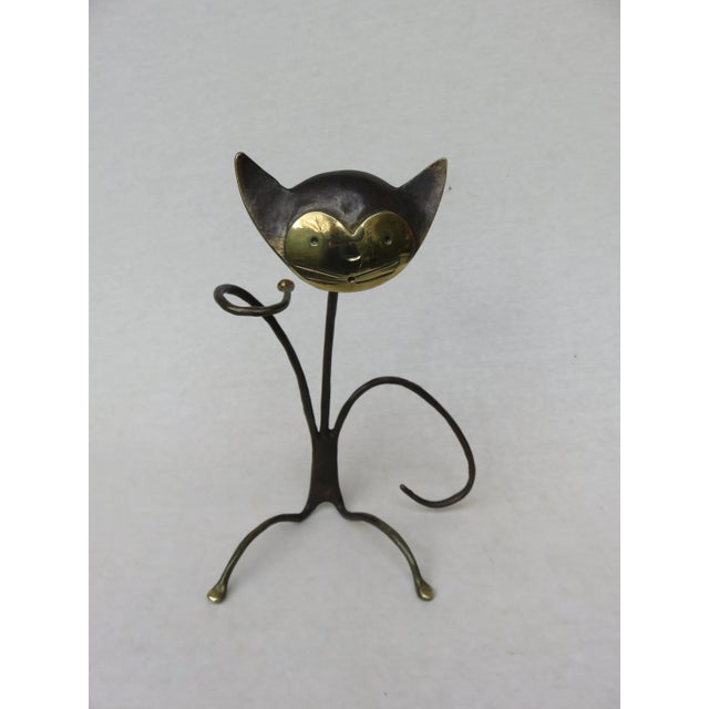 Mid-Century Modern Austrian Cat Bottle Holder & Corkscrew from Walter Bosse, 1950s, Set of 2 For Sale - Image 3 of 14