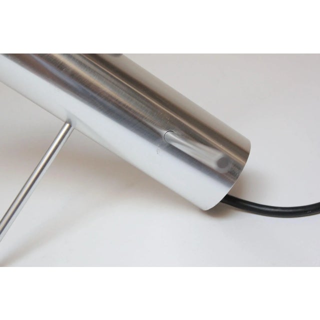 Vintage Dutch Aluminum 'Krekel' / 'Cricket' Table Lamp by Otto Wach for Raak For Sale - Image 10 of 12