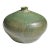 Vintage Signed Green Studio Pottery Vessel For Sale