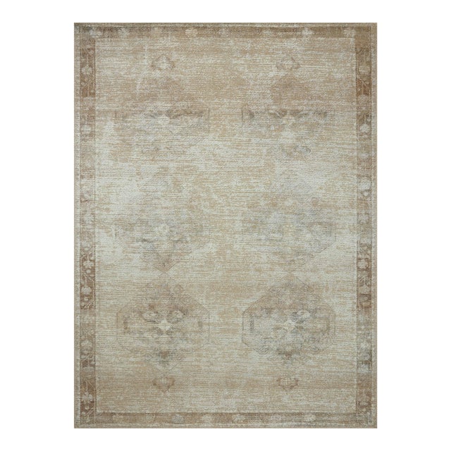 Amber Lewis x Loloi Cambria Mist / Natural 2'-3" x 3'-9" Accent Rug For Sale