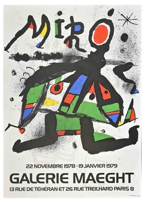 After Joan Miró, Galerie Maeght Exhibition Poster, 1978, Offset Lithograph