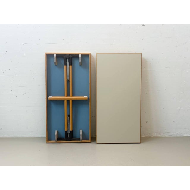 Beige Folding Tables in Beech and Steel from Hiller For Sale - Image 8 of 15